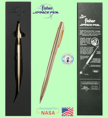 Fisher Space Pen #M4G Gold (Lacquered Brass) Cap-O-Mattic Pen / NO RESERVE