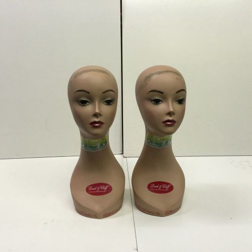 Lot of 2 lord &amp; cliff mannequin heads for retailing display wig stand hat scarf for sale