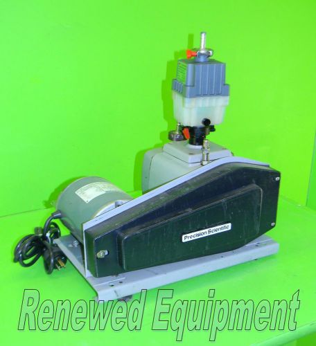 Precision scientific d75 vacuum pump with edwards oil mist filter &amp; new oil #2 for sale