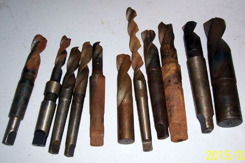11 assorted twist drill bits one with coolant fed spindle feeding oil holes for sale