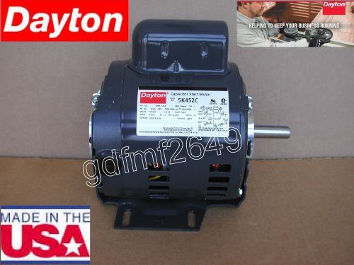 Dayton 5k452c commercial usa made capacitor start motor 1/2 hp 1725 rpm 115/230v for sale