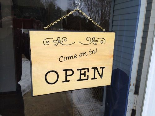 Double sided open/closed sign. for sale