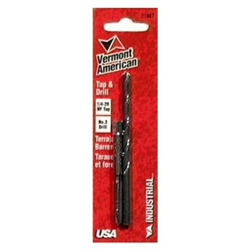 Vermont american 21667 size 1/4 x 28 nc tap no 3 drill bit combo for sale
