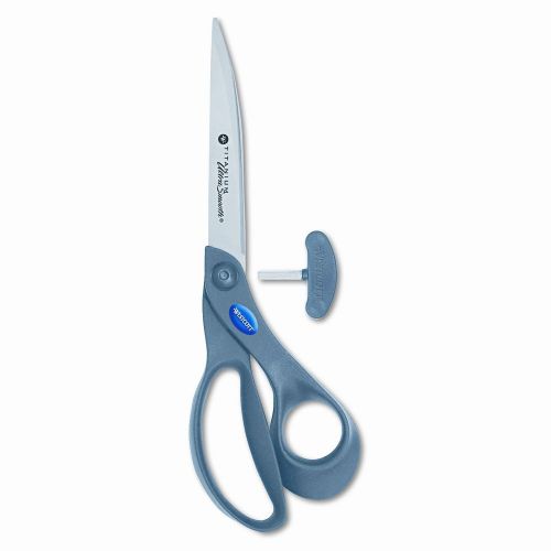 Acme United Corporation 9&#034; Titanium Bonded Bent Handle Scissors, Gray,3/Pk