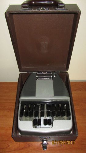Vintage La Salle Stenotype Stenograph With Carrying Hard Case Shorthand Writer
