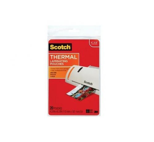 Scotch 4&#034; x 6&#034; Thermal Laminating Pouches 80 Count Laminating Pouches TP5900 New