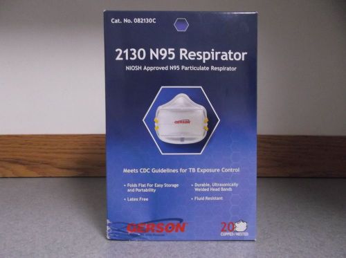 GERSON 2130 N95 RESPIRATOR -  20 Pack - NIOSH APPROVED