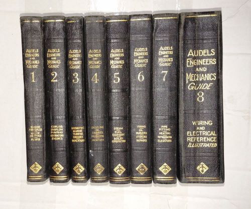 &#034;AUDELS ENGINEERS &amp; MECHANICS GUIDE&#034;- COMPLETE 8 VOL - Copyrighted 1921