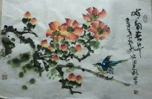 2014 Chinese Calligraphy paint -  Morning of Spring in Guang Dong