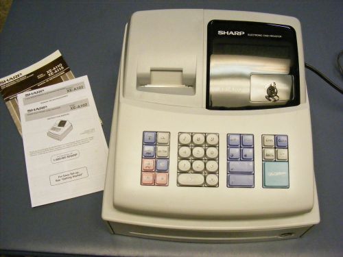 Sharp Electronic Cash Register XE-A102 w/ All Keys, Box, Owners Manual