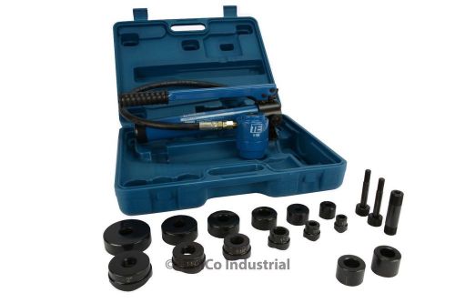 TEMCo HYDRAULIC KNOCKOUT PUNCH Electrical Conduit Hole Cutter Set KO Tool Kit