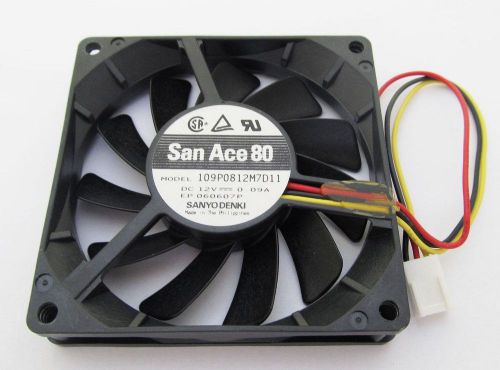 SANYO DENKI San Ace DC Cooling Fan 80x80x15mm 12V 0.09A 20CFM 3pin 109P0812M7D11