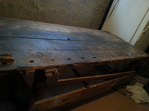 Rustic vintage table desk workbench kitchen island sideboard industrial for sale