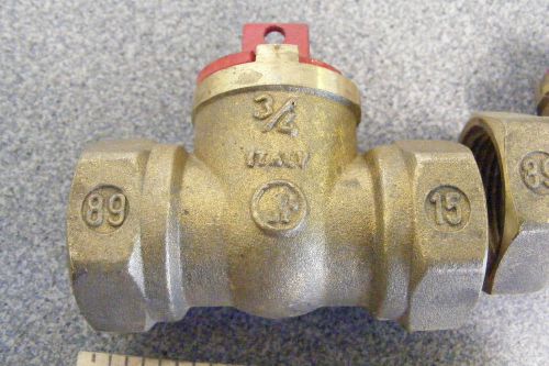 Brass shut off valves 3/4&#034; lot of 3 unused gas valve ball valve for sale