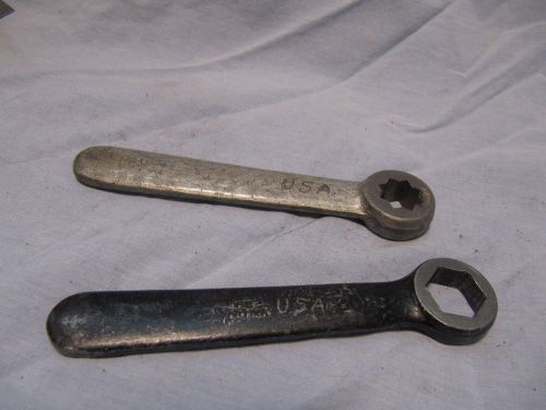 ARMSTRONG and WILLIAMS metal lathe toolholder WRENCHES 7/16 #584, 19/32 #802