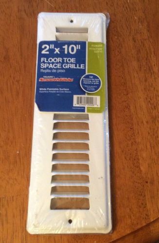 Truaire SmoothGlide 2&#034;x10&#034; Floor Grille H150TSW 02x10 - White Paintable- 326358