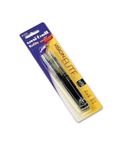 Uni Ball Vision Elite Roller Ball 2 Piece Pen Refills Pack of 6 Black Ink