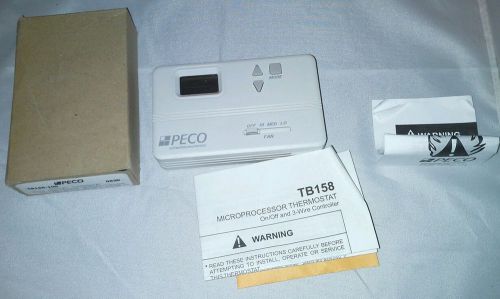 Peco digital thermostat on auto control model tb 158 -100 nib electric 3 wire for sale