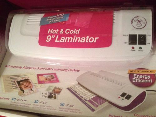 Purple cows hot &amp; cold laminator 100 pockets included worldwide shipping for sale