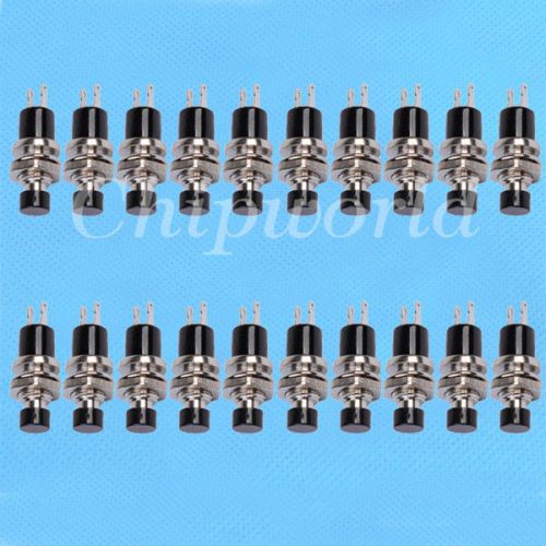 20pcs black mini push button momentary n/o switch for sale