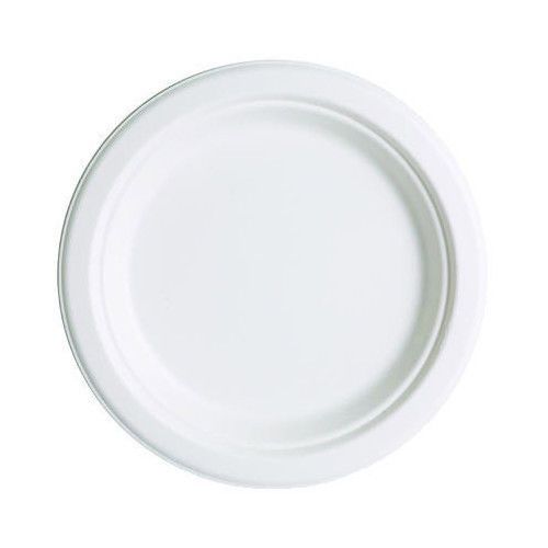 Eco-Products, Inc Compostable 9&#034; Sugarcane Dinnerware Plate in Natural White