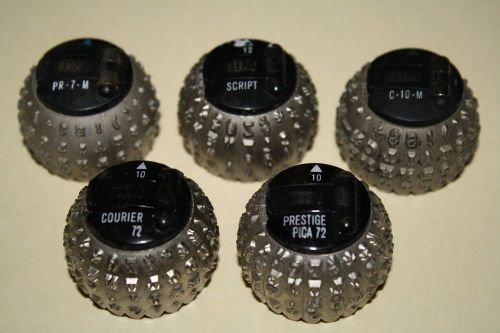 Lot of 5: IBM Selectric Typewriter Element Typing Balls Assorted