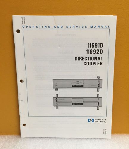 HP / Agilent 11691-90008 11691D &amp; 11692D Coupler Operating and Service Manual