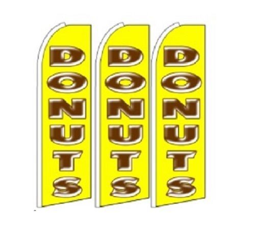 Donuts King Size Polyester Swooper Flag Banner  Pk of 3