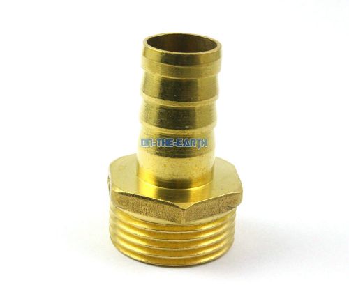 2 brass male 1&#034; bsp x 20mm barb hose tail fitting fuel air gas hose connector for sale
