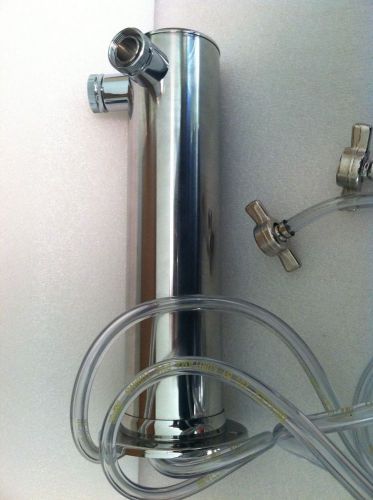12&#034; STAINLESS STEEL DOUBLETAP DOUBLE TAP BEER TOWER DRAFT HOME BREWERY BAR