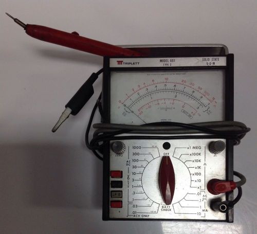 TRIPLETT INSTRUMENTS SOLID STATE OHM METER TYPE-2 MODEL-601 102140
