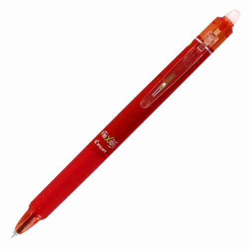 Pilot FriXion Clicker Retractable Erasable Gel Pen, Extra Fine, 0.5mm, Red Ink,