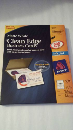 Avery 8875 Clean Edge Business Cards - Inkjet - White - 450 Cards