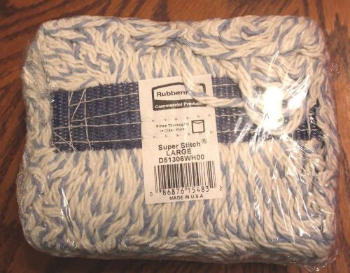 NEW Rubbermaid Super Stitch Commercial Mop Head Large Rayon Blend D51306WH00