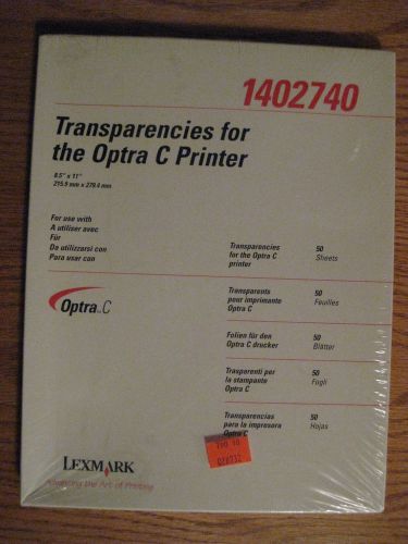 Lexmark Transparencies for Optra C Printer 1402740 New Sealed Box