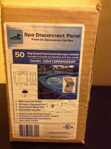Midwest spa disconnect panel 125 amp 2 spaces/ 4 circuits for sale