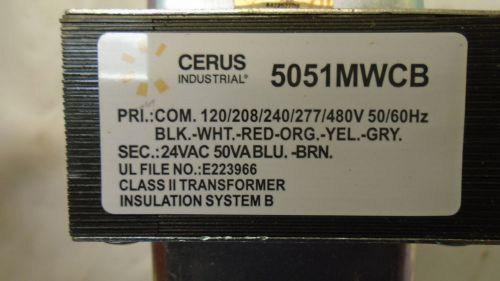 Cerus 5051MWCB Multi Tap Control Transformer 24 VAC NEW IN BOX