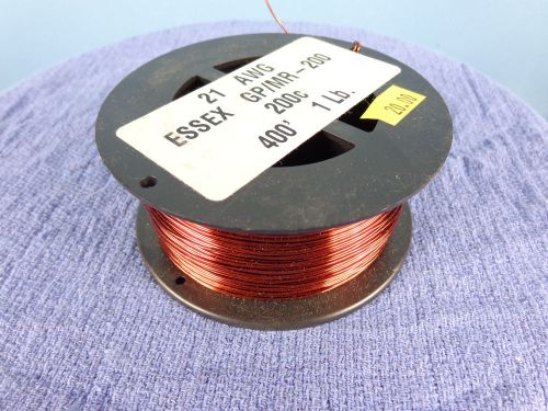 21 awg...enameled magnet wire.....200c..1 lb..21 ga..essex...free  shipping for sale