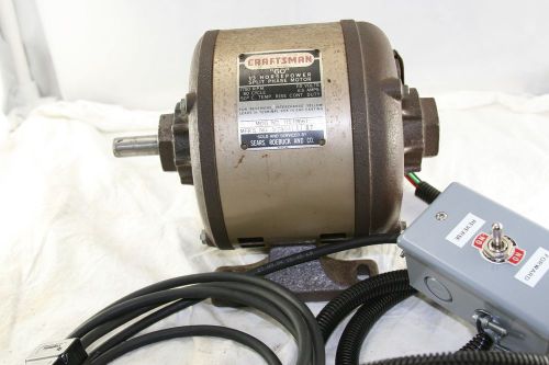 VINTAGE CRAFTSMAN LATHE 1/3 HP REVERSIBLE MOTOR 115V 6.5A ATLAS SOUTH BEND LOGAN