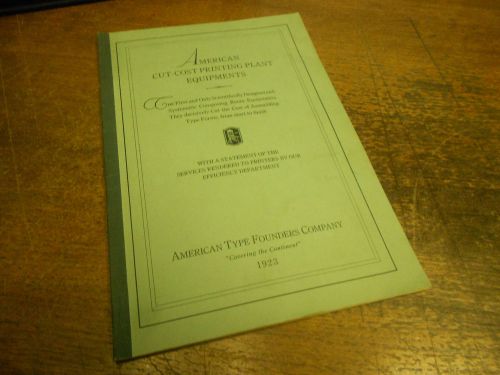 ATF 1923 Sales Catalog-Supplies-Letterpress