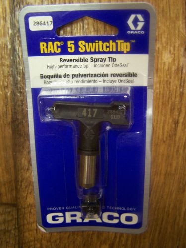 New Graco Rac 5 SwitchTip Reversible Spray Tip, 417, # 286417,