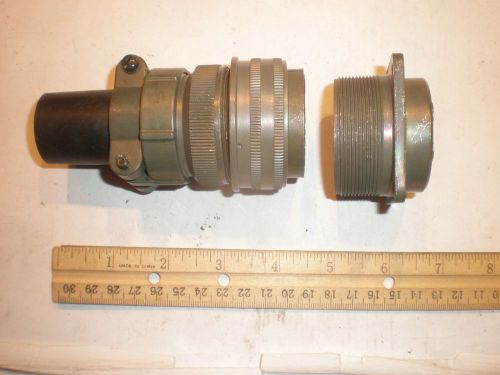 NEW - MS3106A 32-9S (SR) with Bushing and MS3102A 32-9P - 14 Pin Mating Pair