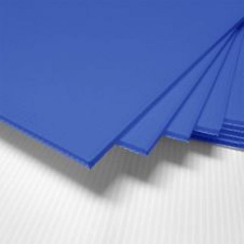 Corrugated Plastic 18&#034; x 24&#034; 4mm BLUE Blank Sign Sheets Coroplast PACK OF 50