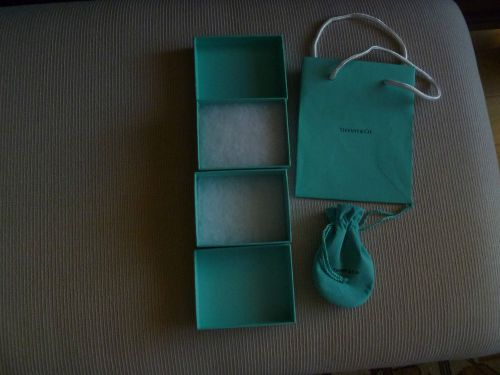 2 Cotton Filled Jewelry Gift Boxes 3x4, small bag and pouch