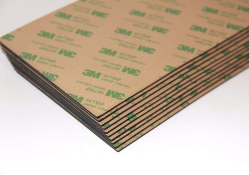 Rubber Neoprene pad/mat/sheet 7.4&#034; X 2.5&#034; X 0.08&#034; self-adhesive 5 sheets