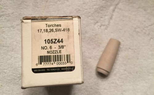 TORCH CUPS NOZZLES # 6 P/N 105Z44 Weld Tec  3/8&#034; (*LOT OF 8 PCS) Made in USA