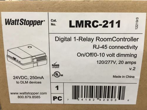 WattStopper LMRC-211 Digital 1-Relay Room Controller RJ-45 Connectivity 120/277v