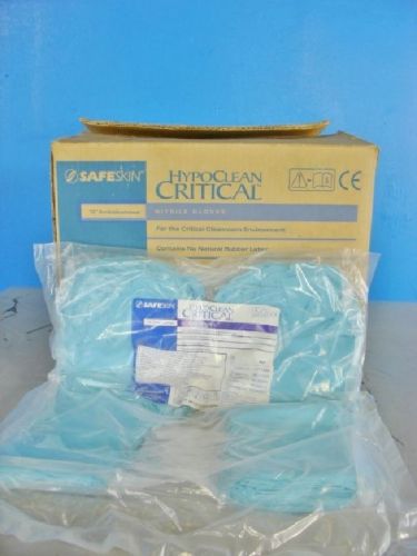 1 bag 100 blue ambidextrous hypoclean critical nitrile glove hc2250n 30.5 cm len for sale