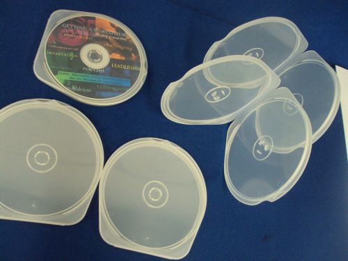 1000 New DOUBLE Super Clear Clam C Shell Poly CD / DVD