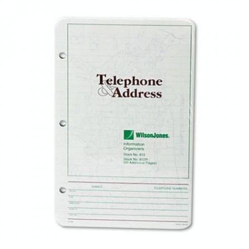 Looseleaf Phone/Address Book Refill, 5-1/2 x 8-1/2, 80 Sheets/Pack 812R
